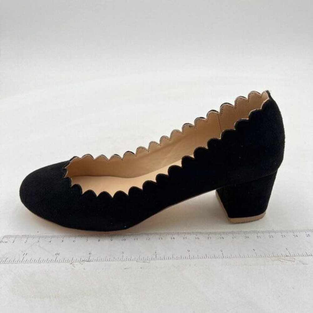 FSJ Women Comfortable Chunky Block Heel Pumps Shoes Round Closed Toe